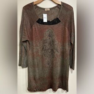 NWT Studio Gem Q Medallion Lace Gemstone Large Whimsigoth Fairy Boho